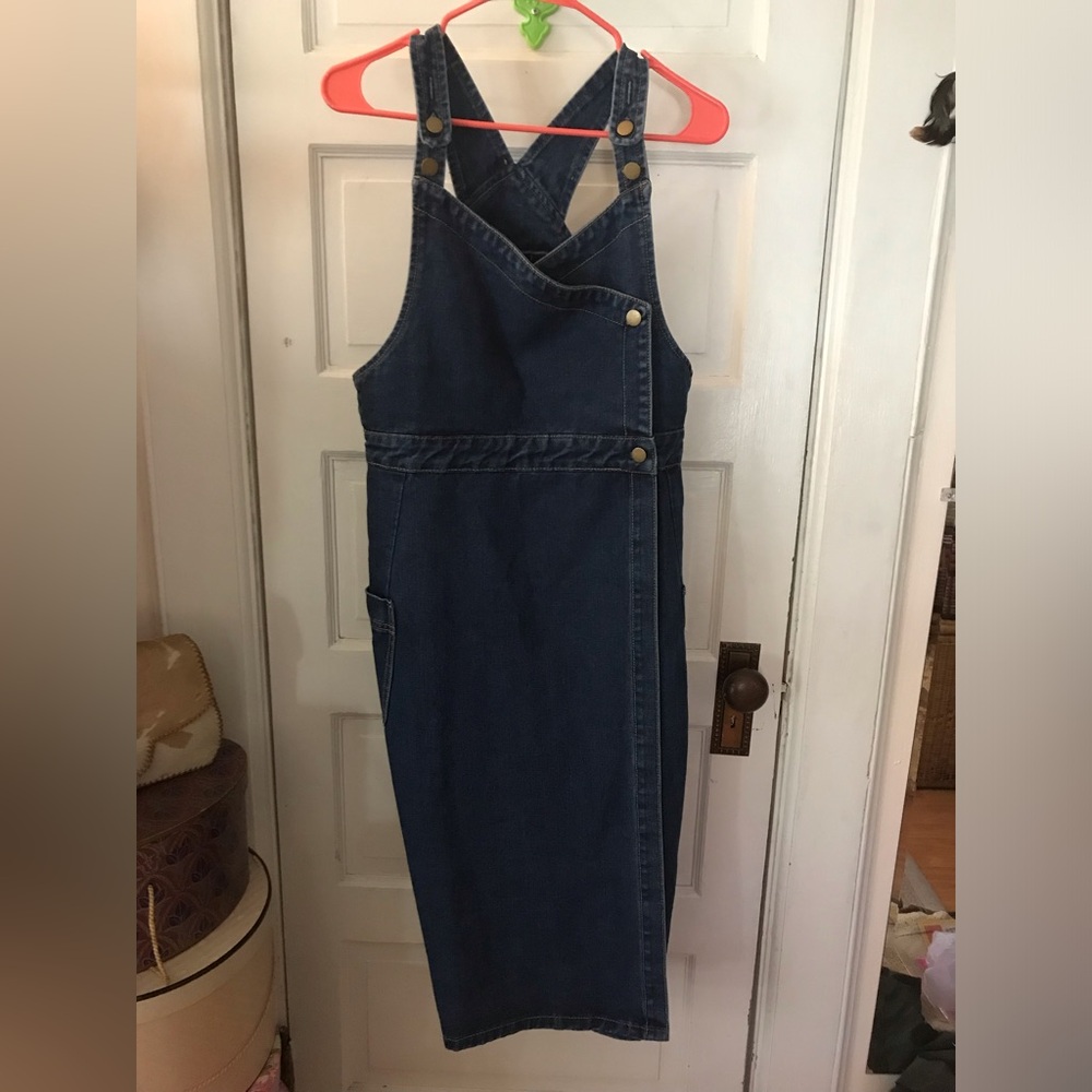 Denim dress-midi